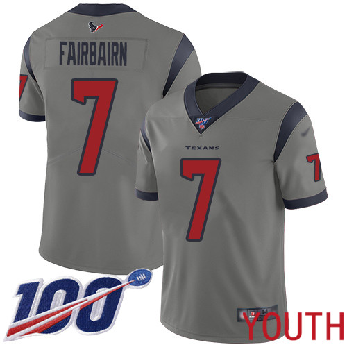 Houston Texans Limited Gray Youth Ka imi Fairbairn Jersey NFL Football #7 100th Season Inverted Legend